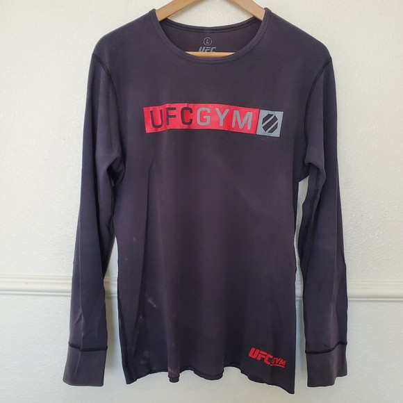 UFC Other - UFC Gym Long Sleeve Shirt Training Gear Men's Large Black Red Print Pre-owned